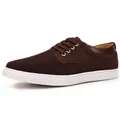 Baskets classiques en daim marron pour hommes avec lacets et semelle en caoutchouc blanc - 38 / Marron