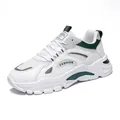 Sneaker bianche e verdi in mesh traspirante con suola spessa per sport all'aperto - 36 / JX-F619 Bianco Verde