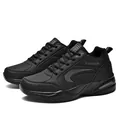 Scarpe da corsa invernali da uomo completamente nere con suola spessa - 39 / Grigio nero