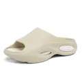 Comodi sandali da uomo con suola spessa bicolore in un elegante finitura beige e bianco - 40 / Bianco avorio