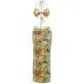Abito lungo sexy bohémien con stampa tropicale e scollatura all'americana per le vacanze estive - Taglia S / Vestiti / Verde scuro