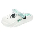 Breathable white EVA clogs with thick sole and light blue astronaut strap for beach - 36-37 / White Green
