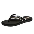 Stylish men's black flip-flops with lightweight sole and CrazySurf branded strap - 40 / Black