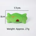 Détail montrant les dimensions du jouet en peluche pour chien, taille 17x8cm - Bonbon Broderie Pastèque / 17cmx8cm / Bonbons verts