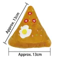 Pluche pizza slice hondenspeeltje met geluid, afmetingen ongeveer 13 cm x 13 cm groot - Bloem Kaas Pizza