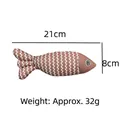 Detaillierte Spezifikationen für 21cm Katzenminze-Fischspielzeug mit 32g Gewicht für Katzen. - Katzenminze Fisch / Rot
