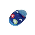 Dettaglio di un giocattolo di peluche per cani a forma di pantofola con cuori - Pantofola / Blu