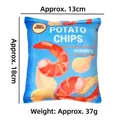 Dimensions et poids du jouet en peluche pour chiens en forme de sac de chips 13x18cm - 18cm x 13cm / Frites Bleues