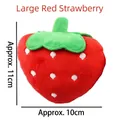 Grande giocattolo di peluche fragola cigolante per cani e gatti, bambola rossa 11x10cm - Fragola Rossa Grande / 11x10cm