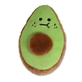 Jouet en peluche en forme d'avocat pour animaux avec visage brodé - Avocat à Cœur Vert