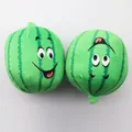 Deux jouets en peluche pastèque rayée avec sifflet pour chiens et chats pour mâcher - Pastèque ronde