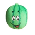 Niedliches quietschendes Wassermelonen-Plüschtier für Hunde und Katzen mit Stickgesicht - 10cm / Runde Wassermelone