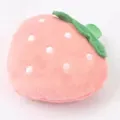 Quietschendes Plüschtier für Haustiere in Erdbeerform aus weichem rosa Plüschstoff - 10cm / Rosa Erdbeere