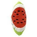Hochwertiges Plüschtier in Wassermelonenform mit Quietscher für Hunde und Katzen Auswahl - Halbkreis Wassermelone / 12cm