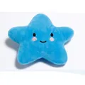 Weiches blaues sternförmiges Plüsch-Hundespielzeug mit Quietscher und Stickgesicht - 10x13cm / Blaues Pentagramm
