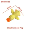Kleines gelbes Plüschente-Hundespielzeug zur Zahnreinigung und zum Quietschen, 26cm - S / Gelb