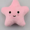 Adorabile peluche rosa a forma di stella per cani con un simpatico viso sorridente - 10x13cm / Stella Rosa