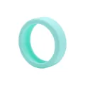 Mint green silicone luggage wheel protector sleeve with anti-slip tire tread pattern - Light Blue