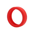 Durable red silicone luggage wheel protective cover with anti-slip tread pattern - Red