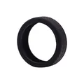 Black silicone suitcase wheel cover with anti-slip tread pattern for noise reduction - Black