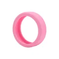 Pink silicone protective sleeve for luggage wheels with non-slip tire tread texture - Pink