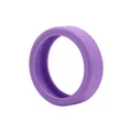 Purple silicone luggage wheel protector with anti-slip tread for silent suitcase casters - Purple
