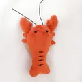 Giocattolo per cani in peluche di aragosta con squittio per gioco e salute dentale - Gambero di fiume