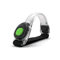 LED-armband voor nachtlopen met groene knop en verstelbare zwarte elastische band - Groen