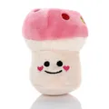 Simpatico peluche a forma di fungo rosa per cani morbido giocattolo da masticare pet - Fungo Rosa