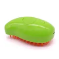 Mango-shaped pet spray brush for cat grooming and steam massage, vibrant green finish. - Green