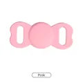Soft pink silicone protective case for pet tracker compatible with Apple AirTag - Special Pet Model / Pink