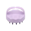 Purple silicone pet bath brush with massage bristles for gentle cleaning and grooming. - Bath Brush / Two-tone Purple