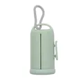 Lichtgroene draagbare dispenser voor hondenpoepzakjes met witte karabijnhaak voor wandelen - Lichtgroen (Zonder Afvalzak)