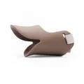 Comfortable soft silicone duck-bill dog muzzle in brown with adjustable grey nylon strap - S (For 2.5-4.5kg) / Coffee