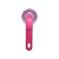 Pink long-handled pet bath brush and foamer for cat and dog massage cleaning tool - Fine Teeth Style (Rose Red) / Rose Red