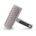 Rouleau anti-peluches gris pour poils d'animaux avec couvercle de protection durable - Blanc