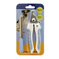 Επαγγελματικό σετ νυχοκόπτη κατοικίδιων με λίμα και εργονομικές μπλε και λευκές λαβές - L / Μπλε
