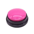 Roze en zwarte opneembare communicatieknop voor hondentraining en interactie. - Rozerood