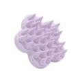 Soft purple silicone pet massage and grooming bath brush for dogs and cats in variant view - Purple