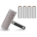 Set de rouleaux anti-peluches avec quatre recharges adhésives pour poils d'animaux - 1 Principal + 4 Recharges / Blanc