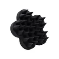 Black floral silicone pet massage brush for dog and cat grooming and bathing - Black