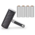 Kit de rouleau anti-peluches portable avec quatre recharges blanches pour poils d'animaux - 1 Principal + 4 Recharges / Gris