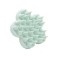 Mint green cloud-shaped soft silicone pet massage brush for dog and cat grooming - Green