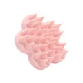 Soft pink silicone pet massage brush for dog and cat bathing and grooming - Pink