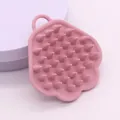 Weiche rosa pfotenförmige Silikon-Haustier-Massage-Badebürste für sanfte Pflege - Spitz zulaufende Schuhspitze / Rosa
