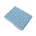 Dikke wasbare absorberende fleece plasmat voor huisdieren met schattig blauw bottenpatroon - S (40x60cm) / Meerblauw