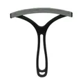 Portable double-sided pet hair remover for carpets and sofas with ergonomic handle - Black