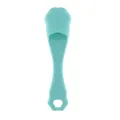 Cepillo de dientes de silicone verde menta para higiene bucal de perros y gatos hoy - Cian
