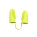 Cepillo de dientes de silicona de doble dedo para mascotas verde neón para limpieza dental - Cepillo de Dientes de Dedo / Amarillo Lima