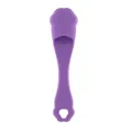 Cepillo de dientes de silicona morado para limpieza oral de perros - Púrpura